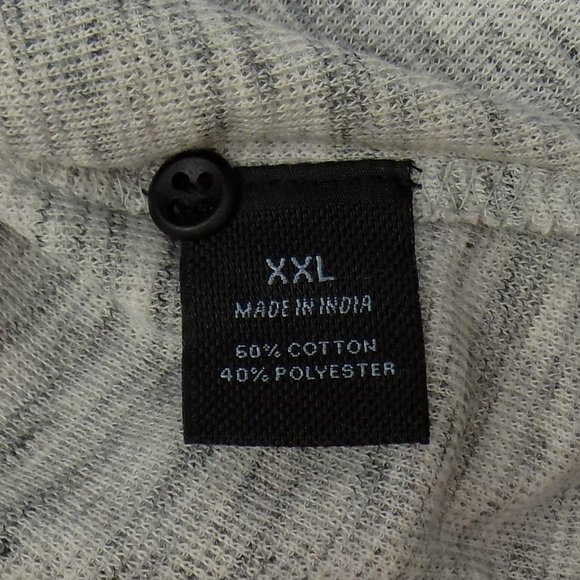 Marc Anthony Grey Heathered Long Sleeve Henley Slim Fit Size XXL - Picture 6 of 6